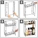 EZOWare 2 Tier Countertop Rack, Kitchen Bathroom Organizer Storage Wire Shelves Basket -Black