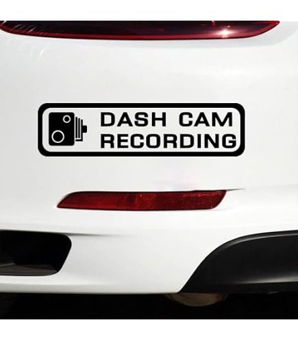 thumbnail image 2 of 2x Dash Cam Front & Rear Recording Vinyl Sticker Decal - Glossy Finish 6.7x8cm 2 of 6