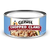 GEISHA Chopped Clams(Razor Clams) in Clam Juice 7oz(Pack of 12) | Zero Sat Fat &amp; Trans Fat &ndash; Wild Caught &ndash; Good for Clam Chowder &ndash; Gluten Free &ndash; No MSG &ndash; NON-GMO