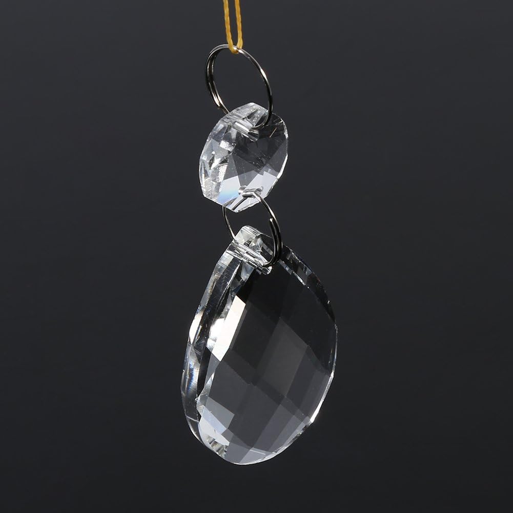 Teardrop Crystal,Clear Crystal Teardrop Chandelier Prisms Parts Hanging Glass Crystal Pendants Beads Garland for Wedding Party Centerpiece Tree Decoration - Image 5