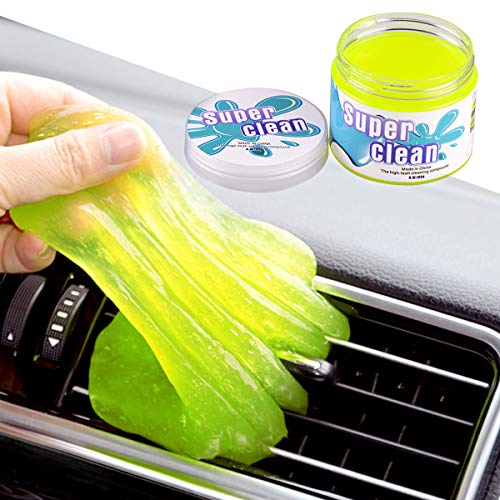Sendida Car Cleaning Putty Detailing Glue - Auto Interior Magic Cleaner Putty Slime Detailer Mud Dust Remover Gel for PC Tablet Laptop Keyboards Car Vents Cleaner Goop - Green