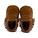 LiveBox Infant Baby Girls' Moccasins Soft Sole Tassels Prewalker Anti-Slip Toddler Shoes (M: 6~12 months, Tan)