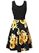 VETIOR Sunflower Dress, Women's Scoop Neck Sleeveless Floral Summer A-Line Midi Dress