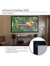 Elite Screens ezFrame Series, 84 Inch Diagonal 4: 3, Fixed Frame Home Theater proyector visualización de proyección, Modelo: r84wv1 CineGrey 5D (ALR) gris