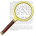cnomg 3.5X Magnifying Glass Rosewood Handheld Magnifier Jewelry lens Loupe Perfect Viewing Coin, Reading, Insect, Hobby, and Observation Classroom Science 2.6'' Dia