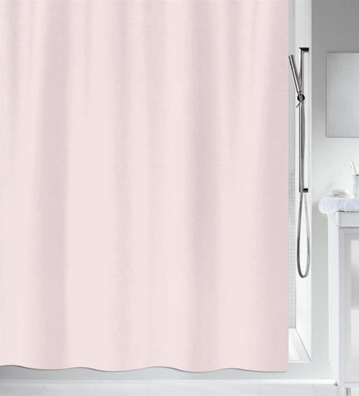Spirella Primo Collection, Textile Shower Curtain, 180 x 200, 100% Polyester, Pink — image 1