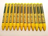 Strait-line Lumber Crayons 4-1/2 Inch (Yellow 20-count)