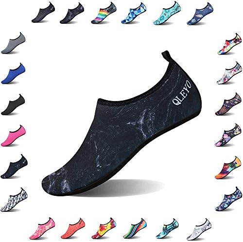 QLEYO Water Shoes Quick Dry Shoes for Men and Women Barefoot Skin Shoes Beach Water Shoes for Swim Yoga surf VDSX003-U21-43/44