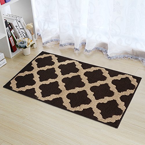 YK Decor Indoor Outdoor Doormat Super Grip Non Slip Backing Door Mat for Front Door Inside Floor Dirt Mud Trapper Mats Entrance Rug Shoes Scraper Machine Washable Carpet