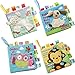 HanShe Baby Soft Book Cloth Book Set 4 Pack Crinkle Book Educational Learning Toy for Infant Fabric Baby Activity Crinkle Book for Infants Toddler Baby Shower Gift for boy Girl Unisex