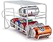 Home Basics Soda Can Beverage Dispenser Rack for Cabinet, Pantry, or Refrigerator – Dispenses 12 Standard Size 12 oz Soda Cans and 12 oz Canned Foods, White Finish