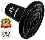 Ceramic Infrared Heat Emitter Lamp 200W | Reptile Brooder Coop Pet Heater Bulb | 20,000+ Hours Power by Promondi
