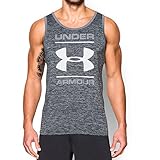 Under Armour Men's Tech Graphic Tank, Black/White, X-Large