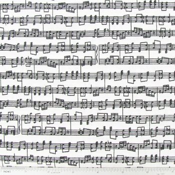1 Yard - "Let There Be Music" Black Musical Staff Striped on White Cotton Fabric (Great for Quilting, Sewing, Craft Projects, Blankets & More) 1 Yard x 44"
