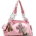 Realtree Camouflage Shoulder Bag Handbag w/ Rhinestone Cross - Pink Camouflage/Pink
