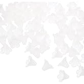 PATIKIL Frosted Flower Beads, 100 Pcs Acrylic Trumpet Flower Beads for Bracelets, Earrings, Necklaces, Jewelry Making and DIY Crafts, White