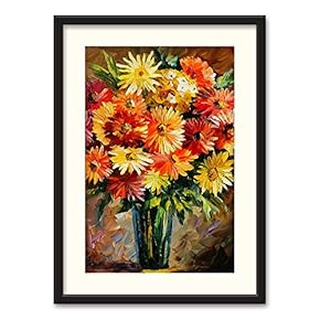 SIGNFORD Black Framed Canvas Wall Art Oil Painting...