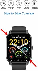 MIHENCE Screen Protector TPU for Nerunsa 1.85" Smartwatch P66B P66D P66E 6pk view 3