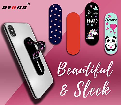 Regor Finger Grip/Selfie Holder and Mobile Stand for iPhones and Android Smartphones - Eiffel Tower