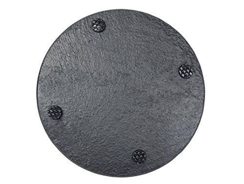 Oakland Living Cast Iron and Concrete Umbrella Stand, Antique Black, 33 lb.