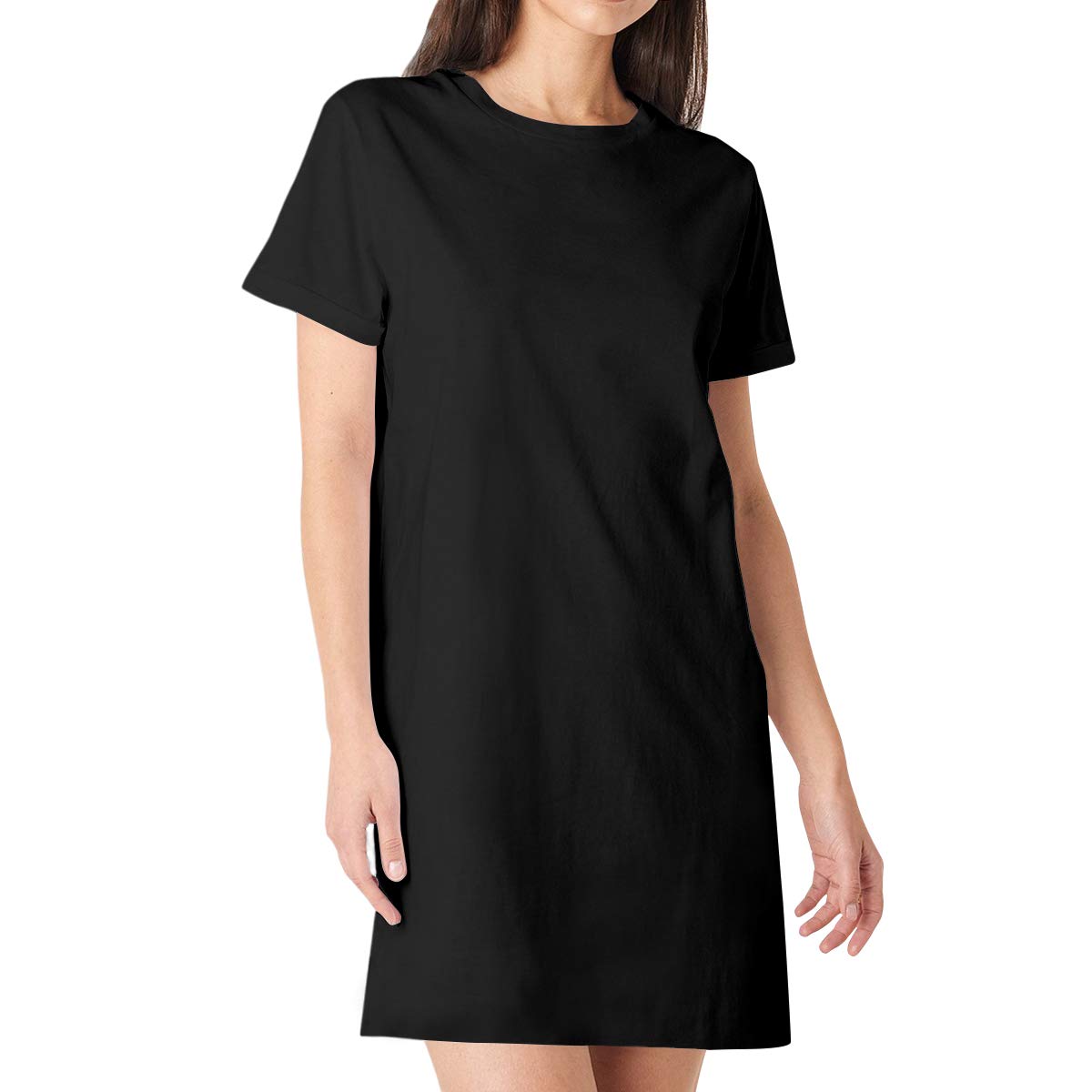 Buy Premium Womens Plain Knee Length Cotton Round Neck Half Sleeves Multicolour Tshirt. Knee