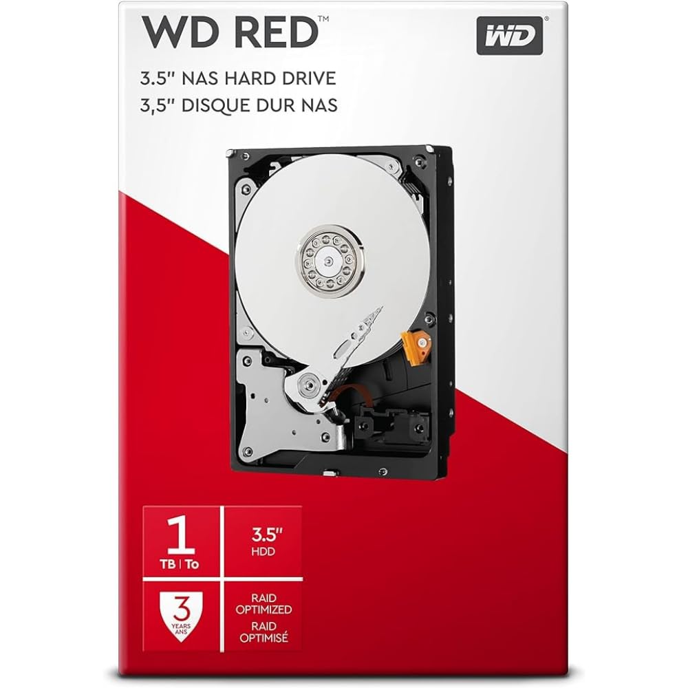 WD Red 1TB NAS Desktop Hard Disk Drive - SATA 6 Gb/s 64MB Cache 3.5 Inch