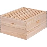 10 Frame Deep Beehive Box,Langstoth Deep Brood Bee Hive Box, Include Beehive Frames and Waxed Foundations