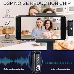 OSA 2Pcs Wireless Lavalier Microphone for iPhone