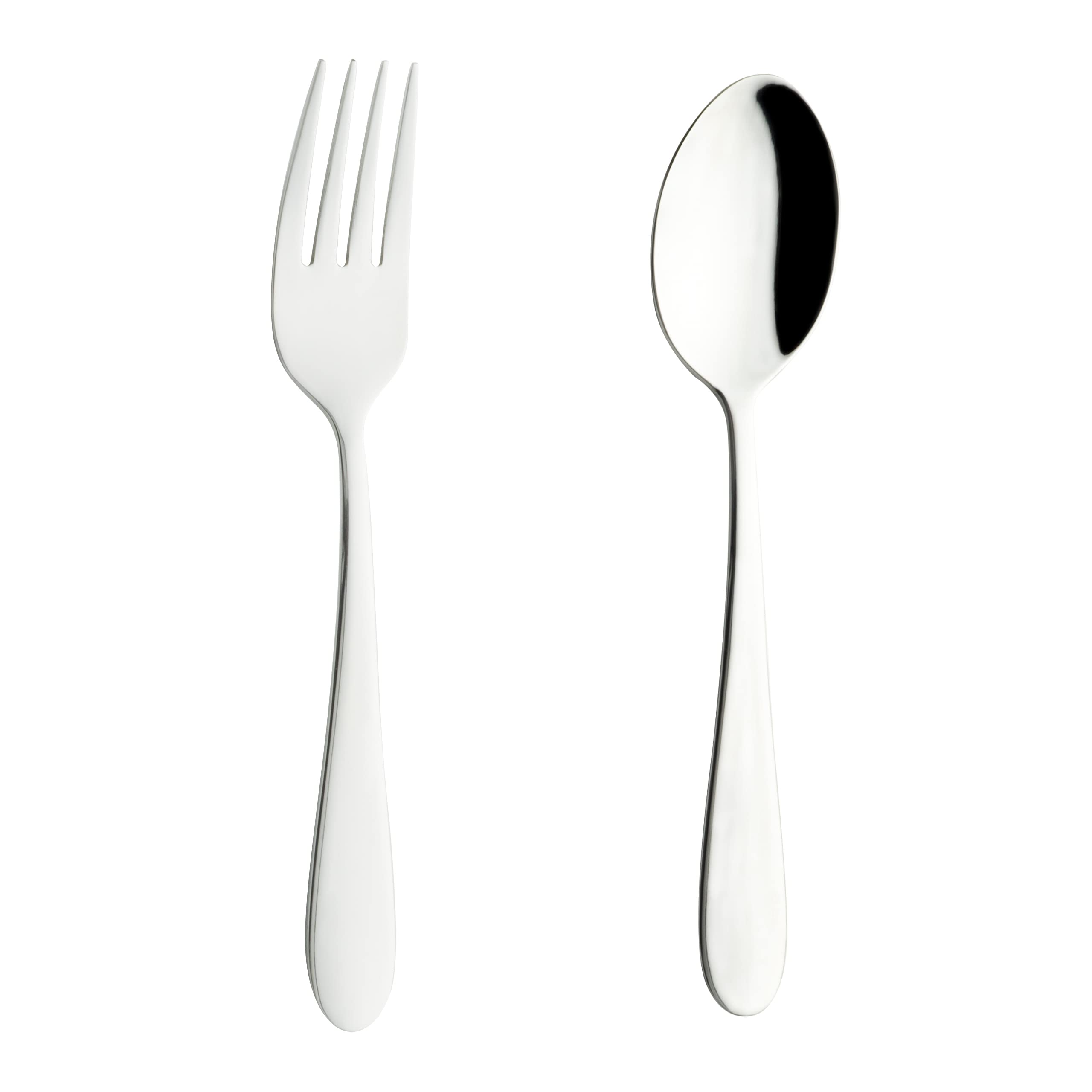 Grunwerg Windsor Carded 2CHSTWSR/C Windsor Stainless Steel Child's First Fork and Spoon Cutlery Set, 2-Piece 15.5 x 3 x 3 cm
