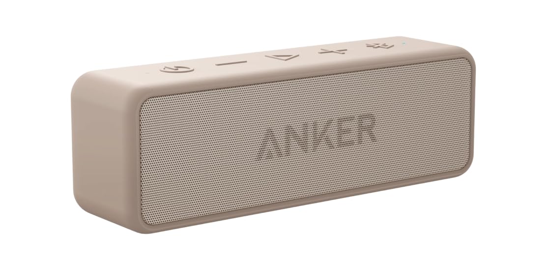 Anker Soundcore 2 Portable Bluetooth Speaker with Stereo Sound, Bluetooth 5, Bassup, IPX7 Waterproof, 24-Hour Playtime, Wireless, Speaker for Home, Outdoors, Travel Image