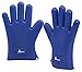 Kuhlz Ultra Heat Resistant Five Finger Silicone Oven Mitts (Midnight Blue)