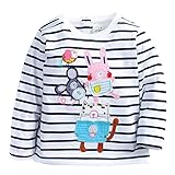 Mini Bitty Girls' Cotton Crewneck Long Sleeve T-shirt
