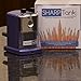 SharpTank - Portable Pencil Sharpener (Metallic Plum) - Compact & Quiet Classroom Sharpener That Gets Straight to The Point!
