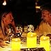3 pcs Set Ivory Wax Flickering Flameless Color-Changing Candles Glowing LED Pillar w/ Remote Control, Valentine Party Decoration Centerpieces Weddings 6, 5, 4 inch
