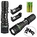 NEW 2X Flashlight 10000 Lumen Zoomable CREE XML T6 LED Torch Tactical Light Aluminum