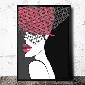 Framed Canvas Wall Art for Living Room, Bedroom Fashion Lady Canvas Prints for Home Decoration Ready to Hang - 16x24 inches