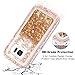 Coolden Case for Galaxy S7 Edge Case Protective Glitter Case for Women Girls Cute Bling Sparkle 3D Quicksand Heavy Duty Hard Shell Shockproof TPU Case for Samsung Galaxy S7 Edge, Light Coffee