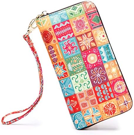 LOVESHE RFID Blocking Bohemian style Wristlet Clutch Wallet For Women