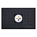 FANMATS 11455 Pittsburgh Steelers Heavy Duty Vinyl Medallion Outdoor Door Mat - 19.5in. x 31in.