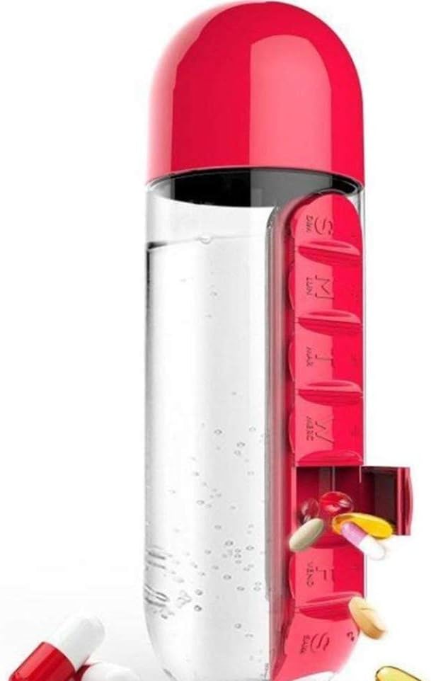 Amazon Co Jp City Center 両用ボトル 600ml 薬入れ ピル携帯便利 薬瓶 丸剤ボトル 収納 アウトドア 便利小物 ボトル ピルケース 便利グッズ 薬を飲み忘れ防止のように 小物収納 男女兼用 子供 学生 オフィススタッフ 水筒 レッド 旅行用品 旅行小物 通販