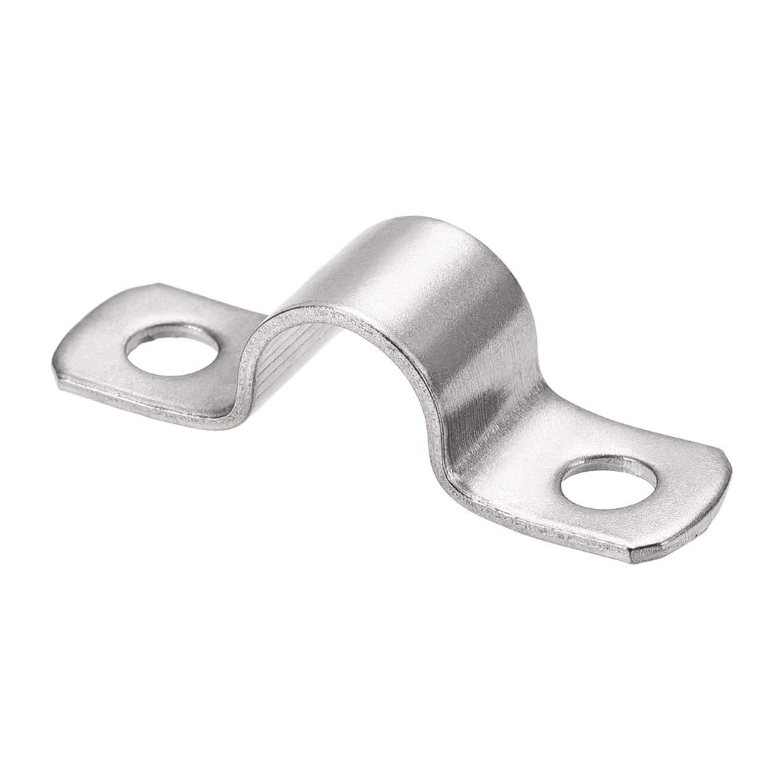 Unifizz 16mm(0.6") Heavy Duty 2 Hole U-Bracket Pipe Clamp,304 Stainless Steel Rigid U-Tube Strap Clamp Hanger Tube Tension Clips 4pcs