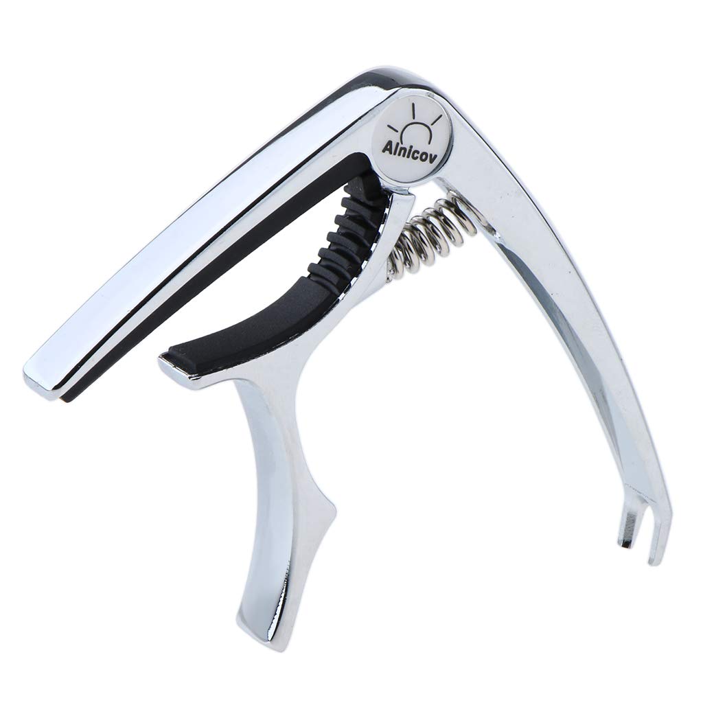 Alnicov Guitar Capo Clip Tuning Clamp Trigger with Peg Puller Tool for Acoustic and Electric Guitars Bass Ukulele Accessories (3 Colours Available)