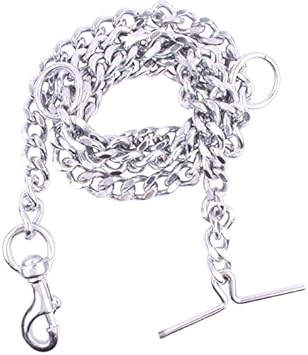 S.Blaze Heavy Quality Dog Chain for Heavy Weight Dogs (Steel) 160 cm Dog Chain Leash (Silver)