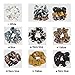 Ondder Chiffon Flower Hair Scrunchies Large Hair Bow Chiffon Ponytail Holder Bobbles Elastic Colorful Scrunchy Hair Bands Ties, 7 Pieces