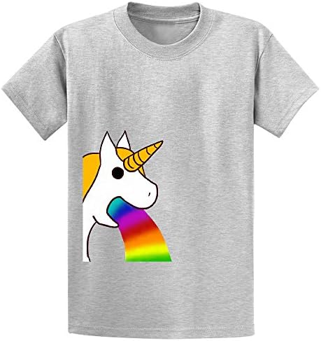 Mcol Unicorns Puke Rainbows Child Crew Neck Print Tee