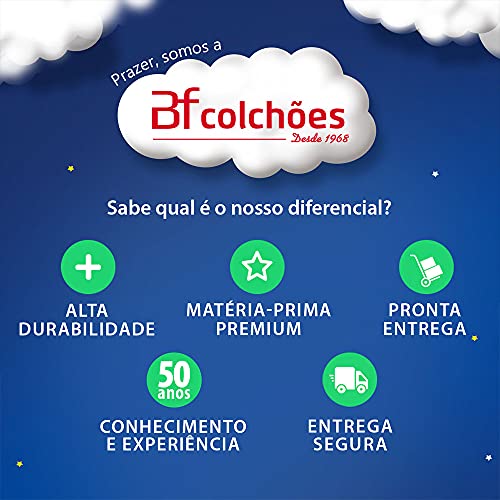 Futon Dobrável de Espuma Solteiro Preto 120x60cm - BF Colchões…