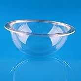 Ricrrover Diameter 3.15inch/80mm w/ 4 Holes Clear Acrylic Flange Plastic Hemisphere Indoor/Outdoor CCTV Replacement Clear Dom