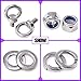 22Pcs 304 Stainless Steel M10 Male Thread Lifting Ring Eye Bolt Kit, Including 4Pcs M10 Eye Bolt with 6Pcs Lock Nuts, 6Pcs Lock Washers and 6Pcs Flat Washers