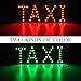 AutoEC Taxi LED Sign Decor, 2 Color Changeable Taxi Flashing Hook on Car Window with DC12V Car Charger Inverter