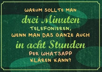 Postkarte Sprüche Humorwarum Sollte Man Drei Minuten